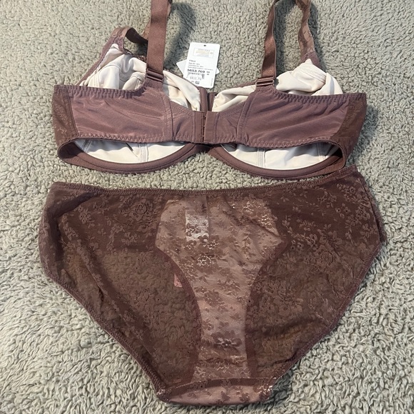 BNWT Bra H/40 Underwear Large size 12 USA 2pc set - Picture 2 of 10